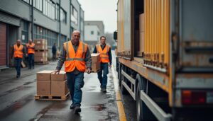 Gestion des flux de marchandises lors du déchargement sur quai
