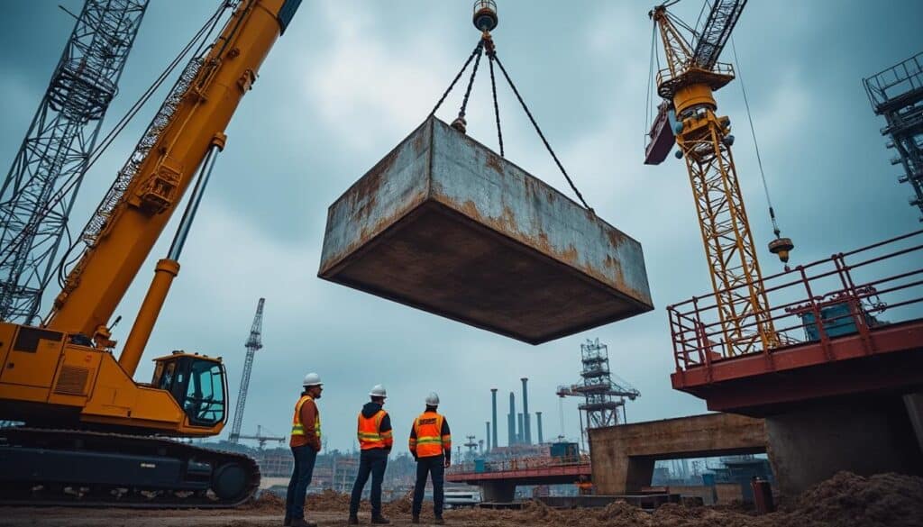 Sécurité du levage avec un palonnier sur chantier et interventions avec engins