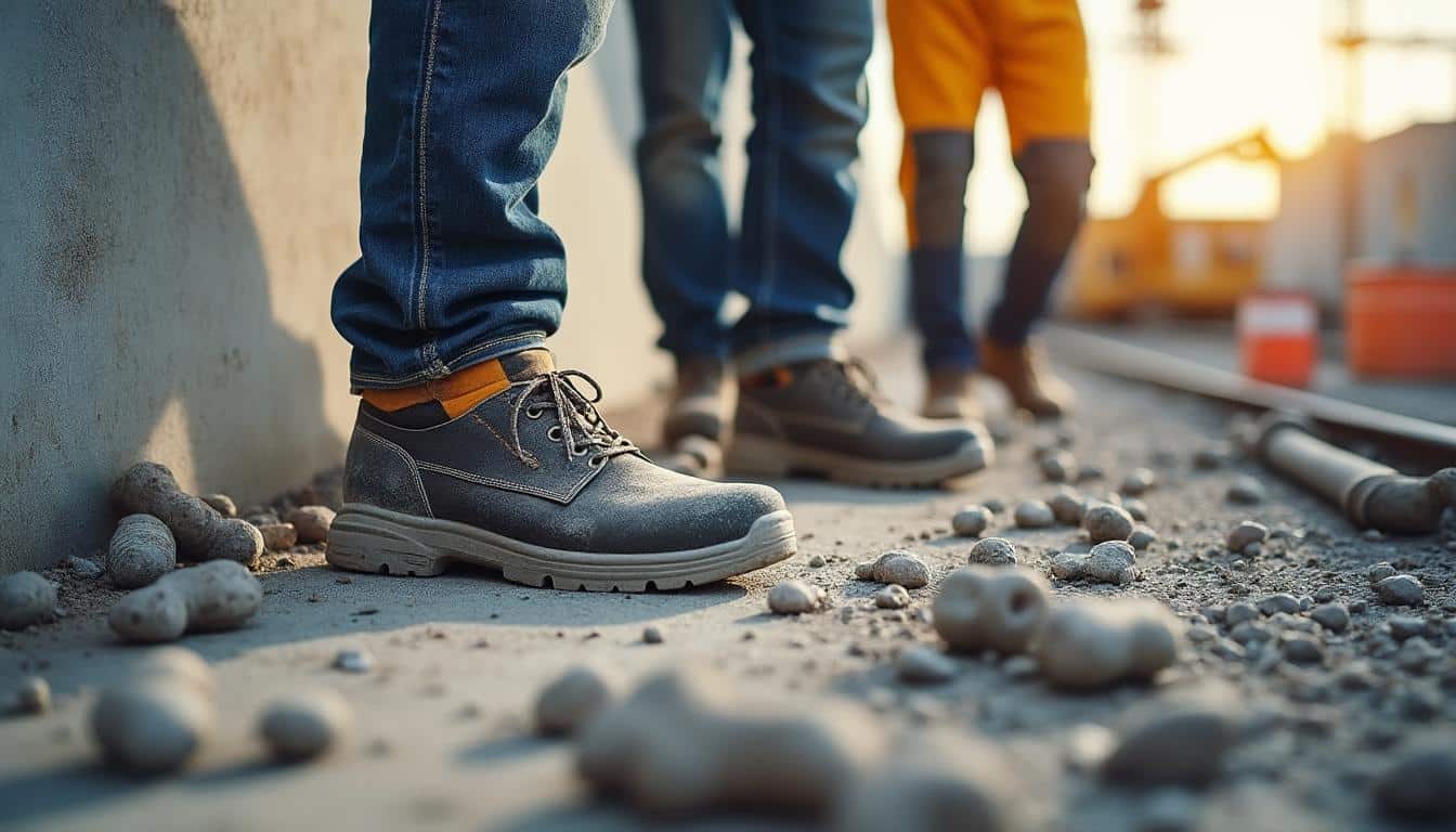 Illustration: Pourquoi bien protéger ses pieds avec des chaussures adaptées au BTP ?