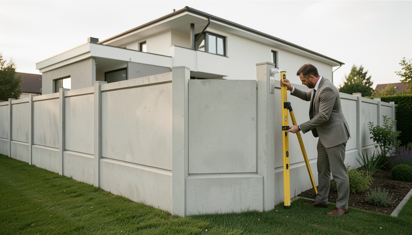 Clôture en béton : avantages, pose et finitions